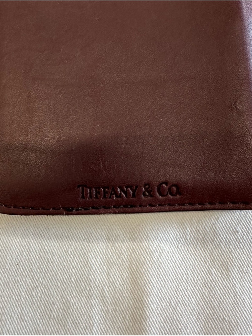 Burgundy Leather Passport Wallet - Picture 5 of 5
